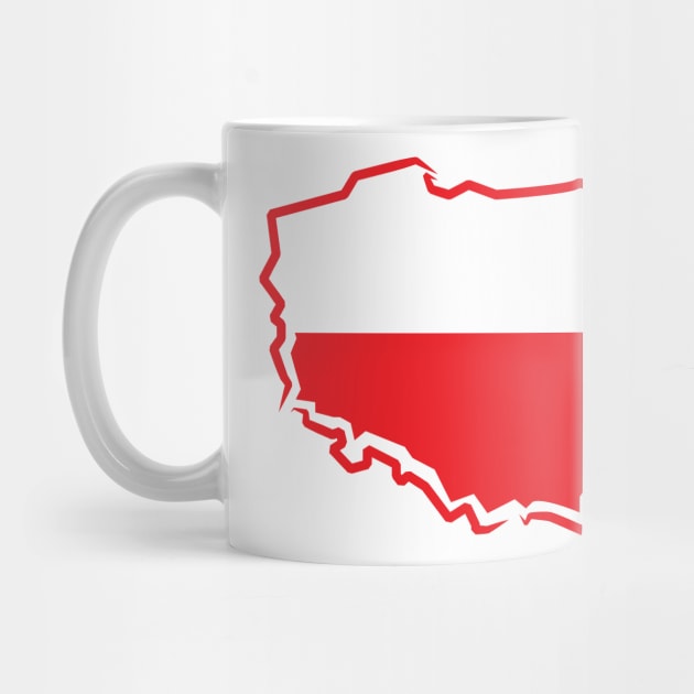 Polish Flag Map Polska by Estudio3e